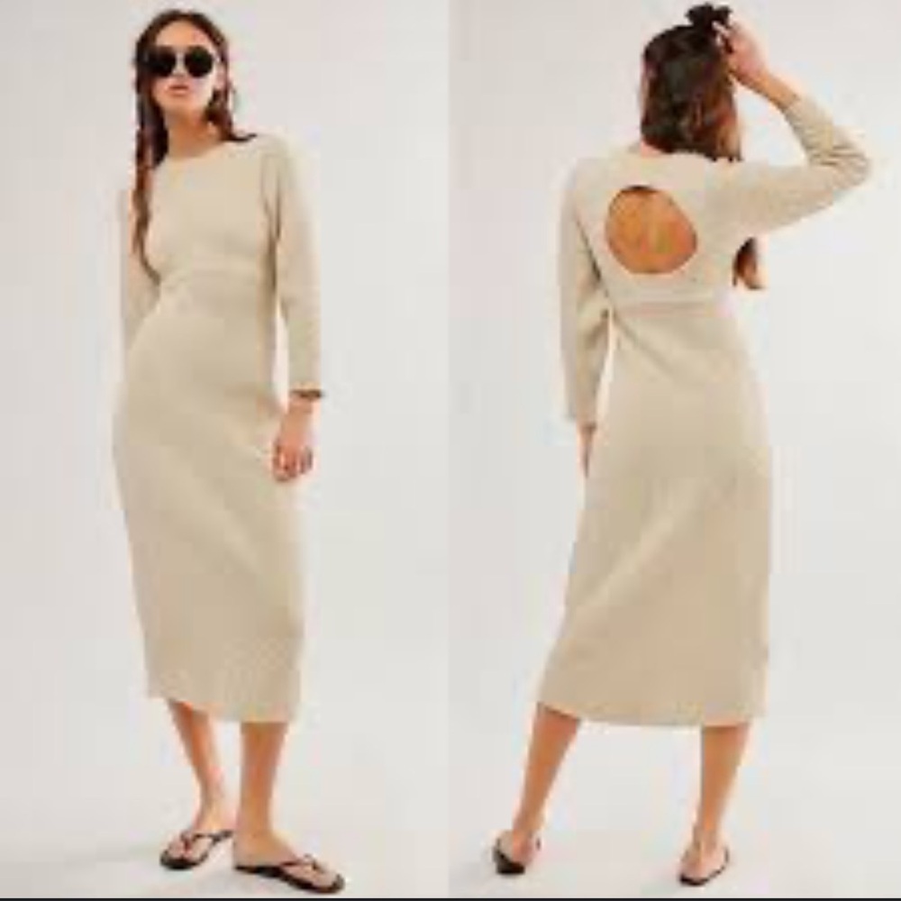 FREE PEOPLE Gabby Seamless Midi Dress